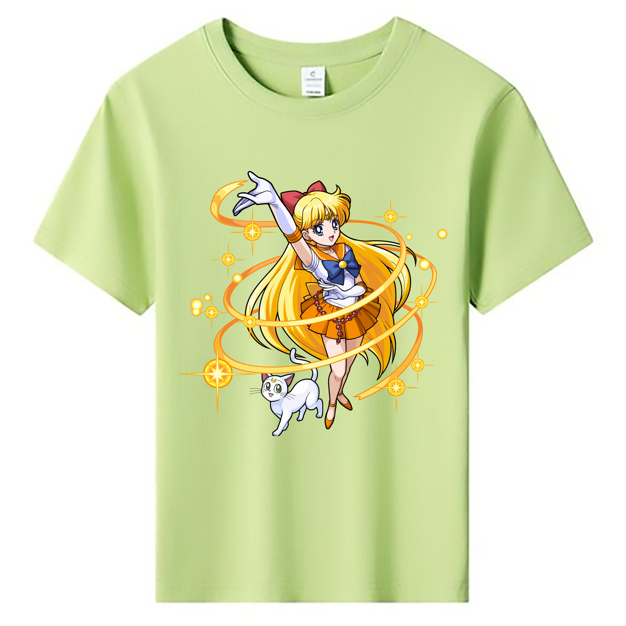 （画像用） 美少女戦士セーラームーン 愛野 美奈子 あいの みなこ Sailor Moon Aino Minako 綿100％キッズTシャツ（フロントプリント）